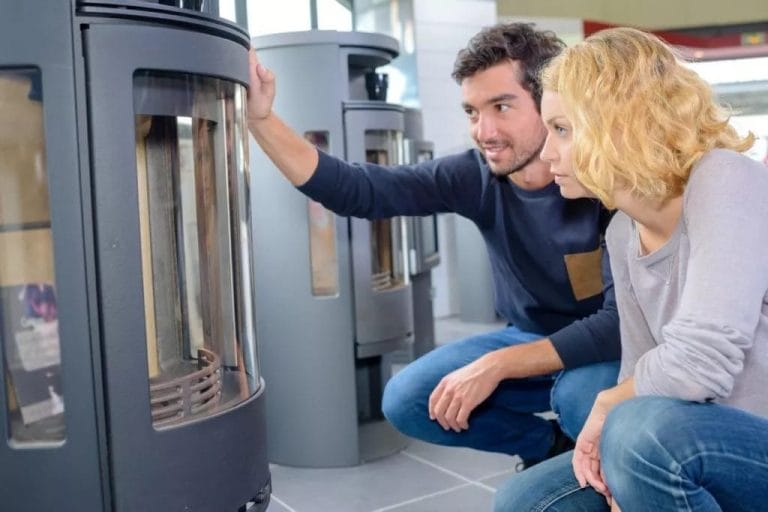 A couple is choosing a furnace to prepare for the incoming winter season